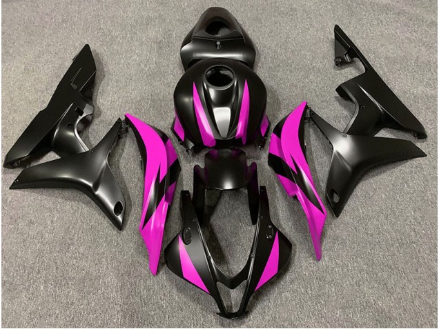 Matte Black & Pink Design 2007-2008 CBR600RR Motorcycle Fairings Matte Black & Pink Design 2007-2008 CBR600RR Motorcycle Fairings