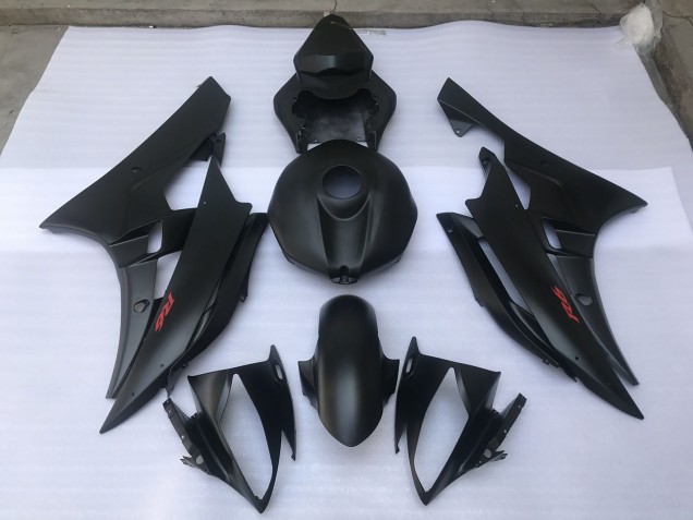 Matte Black Plain 2006-2007 R6 Motorcycle Fairings