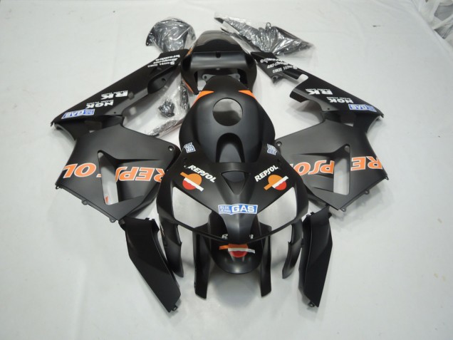 Matte Black Repsol 2003-2004 CBR600RR Motorcycle Fairings