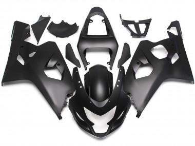 Matte Black Style with Red Decals 2004-2005 GSXR 600-750 Motorcycle Fairings
