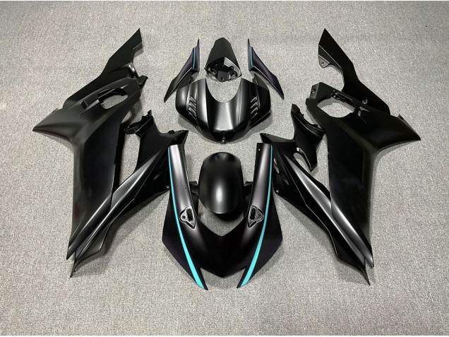 Matte Black & Teal Accents 2017-2021 R6 Motorcycle Fairings