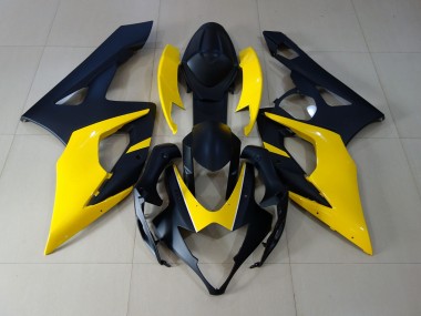 Matte Black & Yellow 2005-2006 GSXR 1000 Motorcycle Fairings