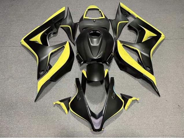 Matte Black & Yellow 2007-2008 CBR600RR Motorcycle Fairings