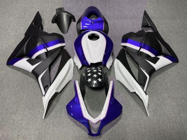 Matte Black and Dark Blue Star 2009-2012 CBR600RR Motorcycle Fairings