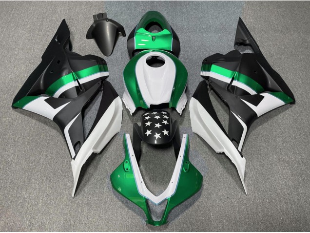 Matte Black and Green Star 2009-2012 CBR600RR Motorcycle Fairings