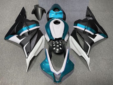 Matte Black and Light Blue Star 2009-2012 CBR600RR Motorcycle Fairings