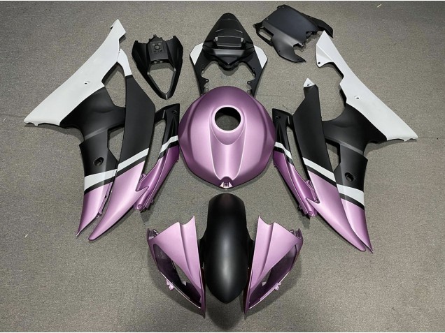 Matte Black and Light Purple 2008-2016 R6 Motorcycle Fairings