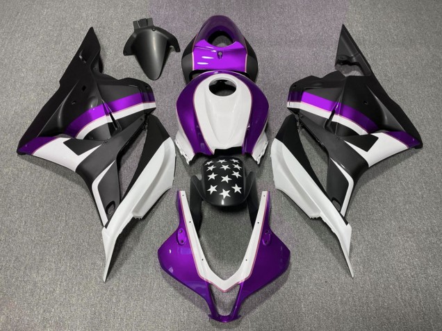 Matte Black and Purple Star 2009-2012 CBR600RR Motorcycle Fairings