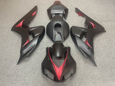 Matte Black and Red 2006-2007 CBR1000RR Motorcycle Fairings