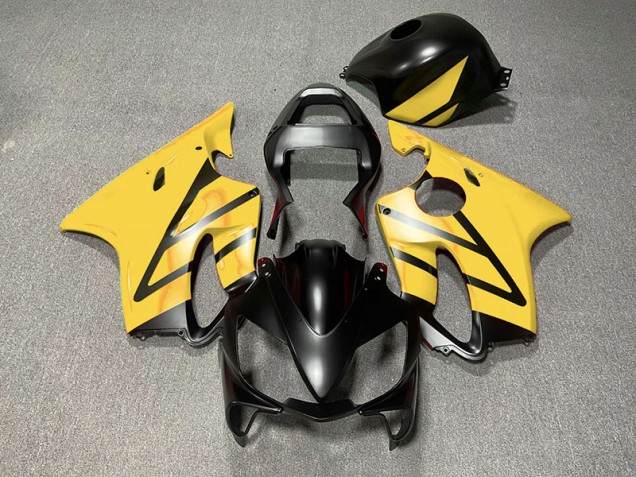 Matte Black and Yellow 2001-2003 CBR600 F4i Motorcycle Fairings Matte Black and Yellow 2001-2003 CBR600 F4i Motorcycle Fairings
