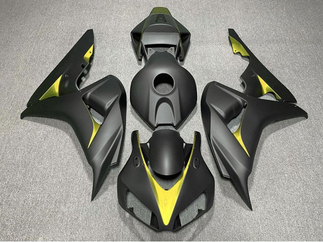 Matte Black and Yellow 2006-2007 CBR1000RR Motorcycle Fairings