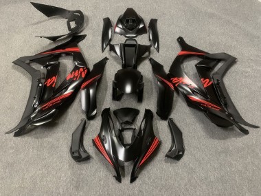 Matte Black w Red 2016-2019 ZX10R Motorcycle Fairings