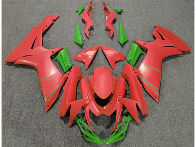 Matte Grapefruit Red & Green 2011-2024 GSXR 600-750 Motorcycle Fairings Matte Grapefruit Red & Green 2011-2024 GSXR 600-750 Motorcycle Fairings