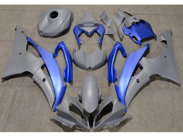 Matte Grey & Blue 2008-2016 R6 Motorcycle Fairings