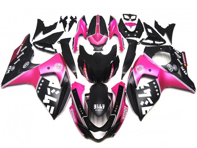 Matte Pink Custom Logos 2009-2016 GSXR 1000 Motorcycle Fairings