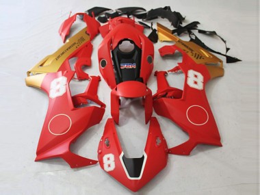 Matte Red and Matte Gold 2017-2023 CBR1000RR Motorcycle Fairings