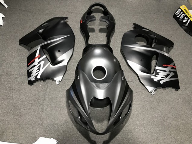 Matte Silver / Black 1997-2007 GSXR 1300 Hayabusa Motorcycle Fairings