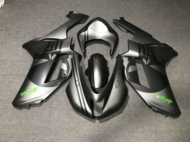 Matte Silver & Skull 2007-2008 ZX6R Motorcycle Fairings