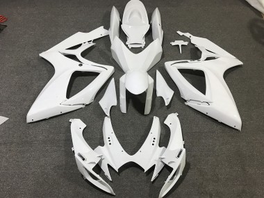 Matte White 2006-2007 GSXR 600-750 Motorcycle Fairings