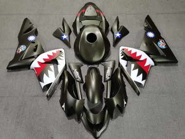 Military Green Shark 2004-2005 ZX10R Motorcycle Fairings