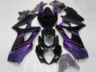 Mood Purple and Gloss Black 2007-2008 GSXR 1000 Motorcycle Fairings