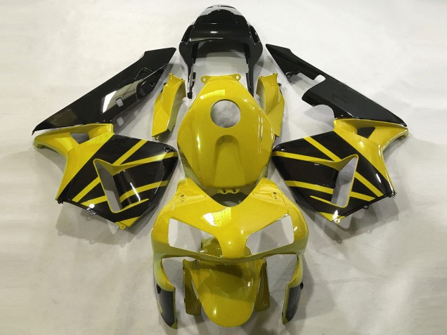 Mustard Yellow & Gloss Black 2003-2004 CBR600RR Motorcycle Fairings