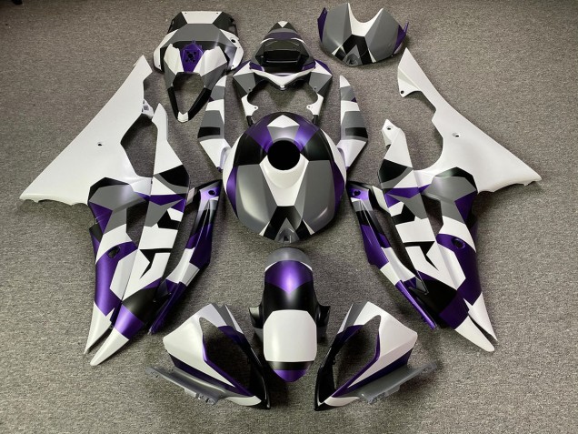 Mystic Purple Snow Camo 2008-2016 R6 Motorcycle Fairings