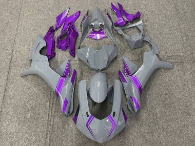 Nardo Grey & Purple Accents 2015-2019 R1 Motorcycle Fairings
