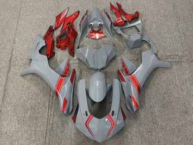 Nardo Grey & Red Accents 2015-2019 R1 Motorcycle Fairings