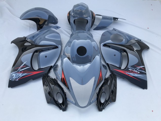 Nardo Grey and Black Limited 2008-2020 GSXR 1300 Hayabusa Motorcycle Fairings