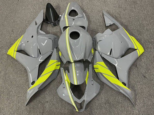 Nardo Grey and High Viz Yellow 2009-2012 CBR600RR Motorcycle Fairings