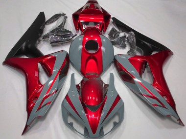 Nardo Grey and Red 2006-2007 CBR1000RR Motorcycle Fairings