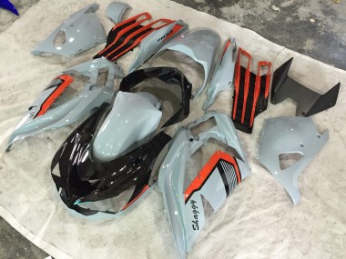 Nardo and Orange Shaggy 2013-2018 ZX6R Motorcycle Fairings