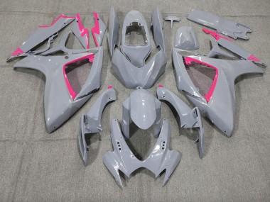 Nardo and Pink Trim 2006-2007 GSXR 600-750 Motorcycle Fairings