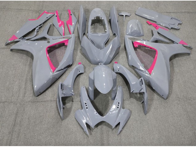 Nardo and Pink Trim 2006-2007 GSXR 600-750 Motorcycle Fairings