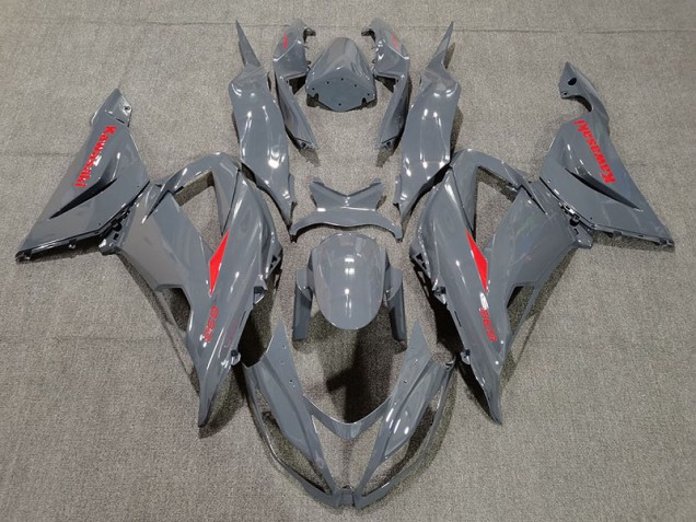 Nardo and Red 2013-2018 ZX6R Motorcycle Fairings