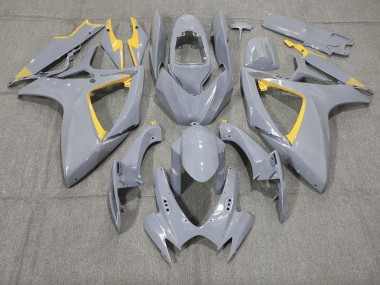 Nardo and Yellow Trim 2006-2007 GSXR 600-750 Motorcycle Fairings