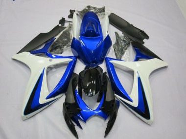 OEM Style White Blue 2006-2007 GSXR 600-750 Motorcycle Fairings