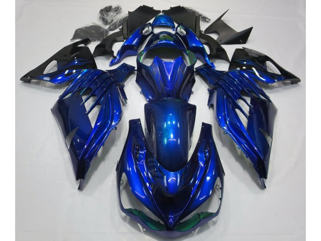 Ocean Blue Gloss 2012-2021 ZX14R Motorcycle Fairings