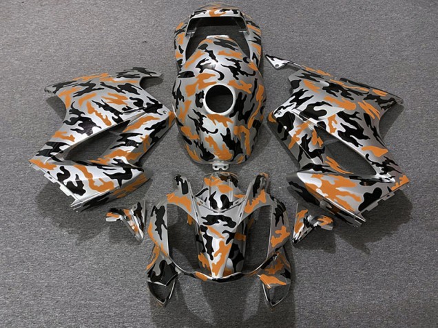 Orange Camo 2002-2012 VFR800 Motorcycle Fairings