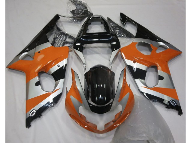 Orange Silver OEM Style 2000-2002 GSXR 1000 Motorcycle Fairings