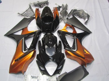 Orange and Black 2007-2008 GSXR 1000 Motorcycle Fairings