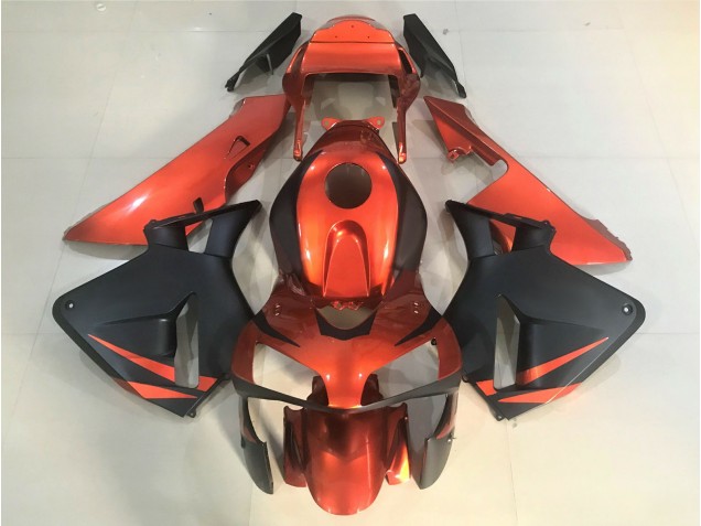 Orange and Matte Black 2003-2004 CBR600RR Motorcycle Fairings