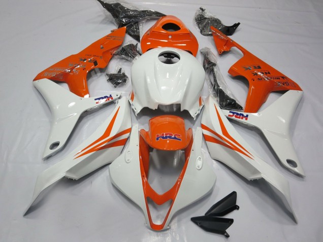 Orange and White HRC- CBR600RR 07-08 2007-2008 CBR600RR Motorcycle Fairings