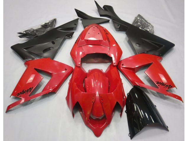 Pearl Red & Black 2004-2005 ZX10R Motorcycle Fairings Pearl Red & Black 2004-2005 ZX10R Motorcycle Fairings