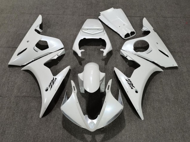 Pearl White 2005 R6 Motorcycle Fairings