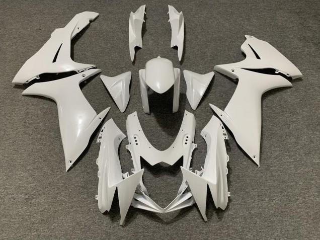 Pearl White 2011-2024 GSXR 600-750 Motorcycle Fairings