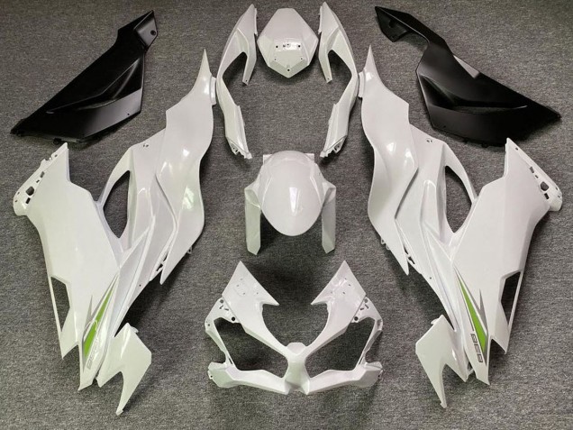 Pearl White 2019-2023 ZX6R Motorcycle Fairings
