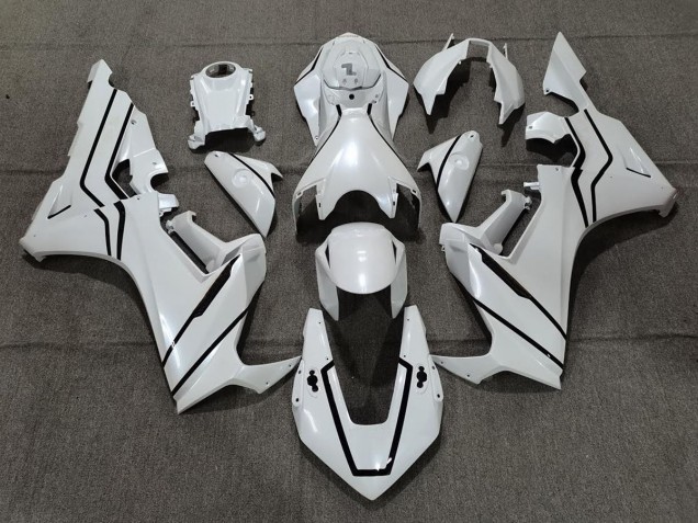 Pearl White & Black Lining 2017-2023 CBR1000RR Motorcycle Fairings