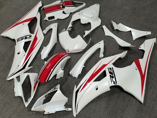 Pearl White Custom 2008-2016 R6 Motorcycle Fairings